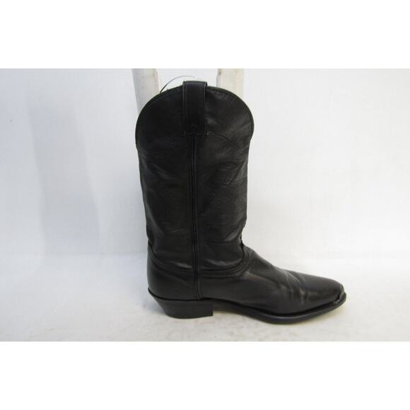 Code West Mens Size 9.5 EE Black Leather Cowboy Western Boots